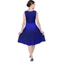 Cobalt Blue Gradient Ombre Color V-Neck Midi Sleeveless Dress  View2