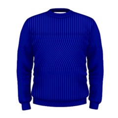 Cobalt Blue Color Stripes Men s Sweatshirt by SpinnyChairDesigns