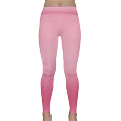 Blush Pink Color Gradient Ombre Classic Yoga Leggings by SpinnyChairDesigns