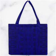 Cobalt Blue Color Batik Mini Tote Bag by SpinnyChairDesigns