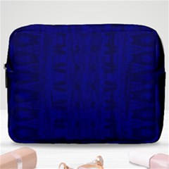 Cobalt Blue Color Batik Make Up Pouch (large) by SpinnyChairDesigns