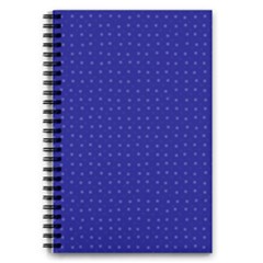 Navy Blue Color Polka Dots 5 5  X 8 5  Notebook by SpinnyChairDesigns