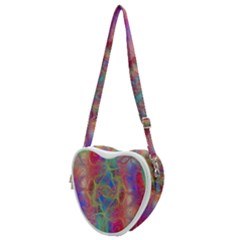 Boho Tie Dye Rainbow Heart Shoulder Bag by SpinnyChairDesigns