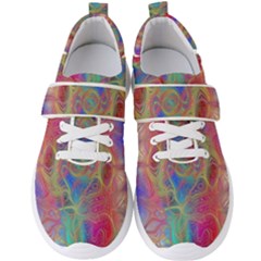 Boho Tie Dye Rainbow Men s Velcro Strap Shoes by SpinnyChairDesigns