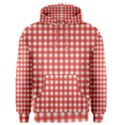 Red White Gingham Plaid Men s Core Hoodie View1