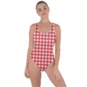 Red White Gingham Plaid Bring Sexy Back Swimsuit View1