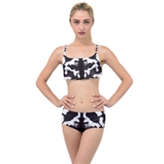 Rorschach Ink Blot Pattern Layered Top Bikini Set by SpinnyChairDesigns