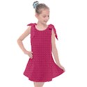 Rose Pink Color Polka Dots Kids  Tie Up Tunic Dress View1