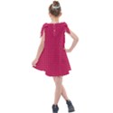 Rose Pink Color Polka Dots Kids  Tie Up Tunic Dress View2