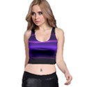 Electric Neon Indigo Black Ombre  Racer Back Crop Top View1