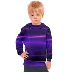 Electric Neon Indigo Black Ombre  Kids  Hooded Pullover by SpinnyChairDesigns