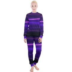 Electric Neon Indigo Black Ombre  Women s Lounge Set by SpinnyChairDesigns