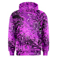 Magenta Black Abstract Art Men s Overhead Hoodie by SpinnyChairDesigns