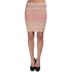 Boho Soft Peach Pattern Bodycon Skirt by SpinnyChairDesigns
