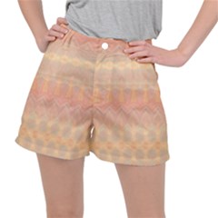 Boho Soft Peach Pattern Ripstop Shorts by SpinnyChairDesigns