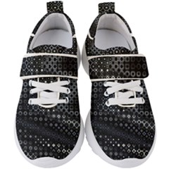 Black Abstract Pattern Kids  Velcro Strap Shoes by SpinnyChairDesigns