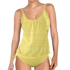 Boho Saffron Yellow Color Tankini Set by SpinnyChairDesigns