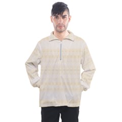 Boho Lemon Chiffon Pattern Men s Half Zip Pullover by SpinnyChairDesigns