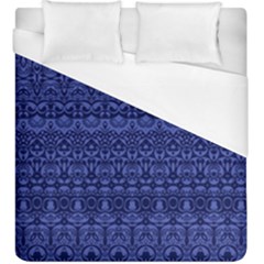 Boho Navy Blue  Duvet Cover (king Size) by SpinnyChairDesigns