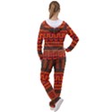 Boho Aztec Rust Orange Color Stripes Women s Tracksuit View2