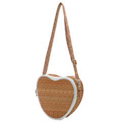 Boho Fancy Peach  Heart Shoulder Bag by SpinnyChairDesigns