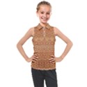 Boho Fancy Peach  Kids  Sleeveless Polo Tee View1