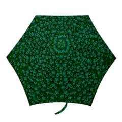 Leaf Forest And Blue Flowers In Peace Mini Folding Umbrellas by pepitasart