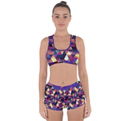 Colorful Geometric  Racerback Boyleg Bikini Set by SpinnyChairDesigns