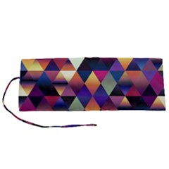 Colorful Geometric  Roll Up Canvas Pencil Holder (s) by SpinnyChairDesigns