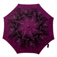 Magenta Black Swirl Hook Handle Umbrellas (medium) by SpinnyChairDesigns