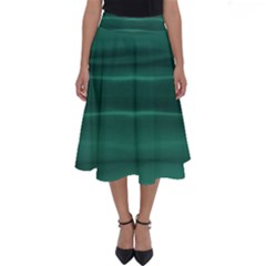 Biscay Green Ombre Perfect Length Midi Skirt by SpinnyChairDesigns