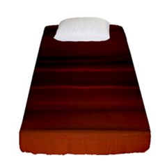 Cinnamon And Rust Ombre Fitted Sheet (single Size) by SpinnyChairDesigns