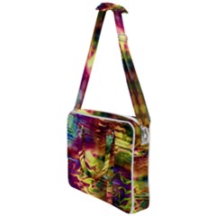 Electric Tie Dye Colors Cross Body Office Bag by SpinnyChairDesigns