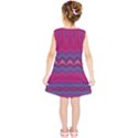 Magenta Blue Stripes Kids  Tunic Dress View2