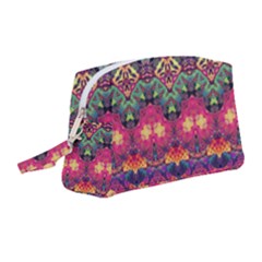 Boho Colorful Pattern Wristlet Pouch Bag (medium) by SpinnyChairDesigns