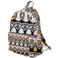 Boho Black White Yellow The Plain Backpack by SpinnyChairDesigns