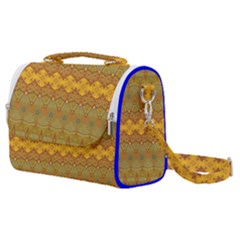Boho Old Gold Pattern Satchel Shoulder Bag by SpinnyChairDesigns