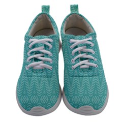 Boho Teal Pattern Athletic Shoes by SpinnyChairDesigns