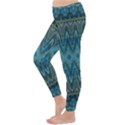 Boho Teal Blue Pattern Classic Winter Leggings View2