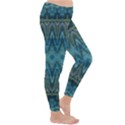 Boho Teal Blue Pattern Classic Winter Leggings View3