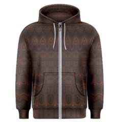 Boho Chocolate Brown Men s Zipper Hoodie by SpinnyChairDesigns