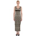 Boho Khaki  Fitted Maxi Dress View1