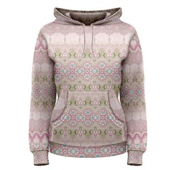 Boho Pastel Spring Floral Pink Women s Pullover Hoodie by SpinnyChairDesigns