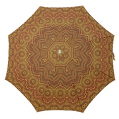 Boho Sunflower Print Straight Umbrellas by SpinnyChairDesigns