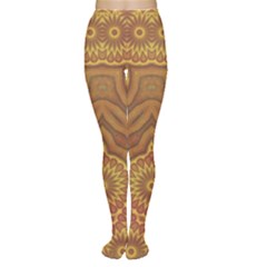 Boho Sunflower Print Tights