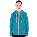 Boho Teal Pattern Women s Zipper Hoodie View1