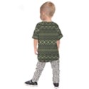 Boho Sage Green Black Kids  Raglan Tee View2