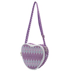 Boho Violet Purple Heart Shoulder Bag by SpinnyChairDesigns