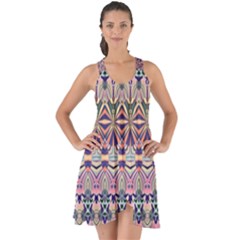 Colorful Boho Pattern Show Some Back Chiffon Dress by SpinnyChairDesigns