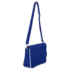 Cobalt Blue  Shoulder Bag With Back Zipper by SpinnyChairDesigns